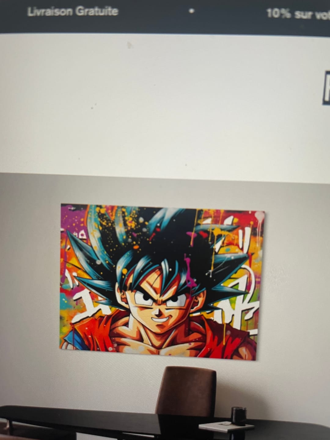 Customer photo review of Tableau Dragon Ball Z - Goku Coloré - Décoration Murale Inspirante