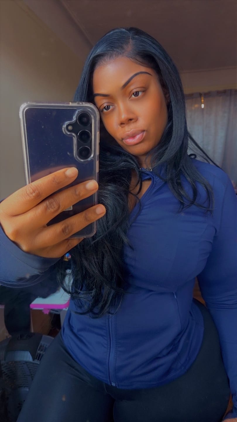 Customer photo review of Sensationnel Bare Luxe Glueless Synthetic 13x6 HD Lace Front Wig - 13x6 UNIT 7
