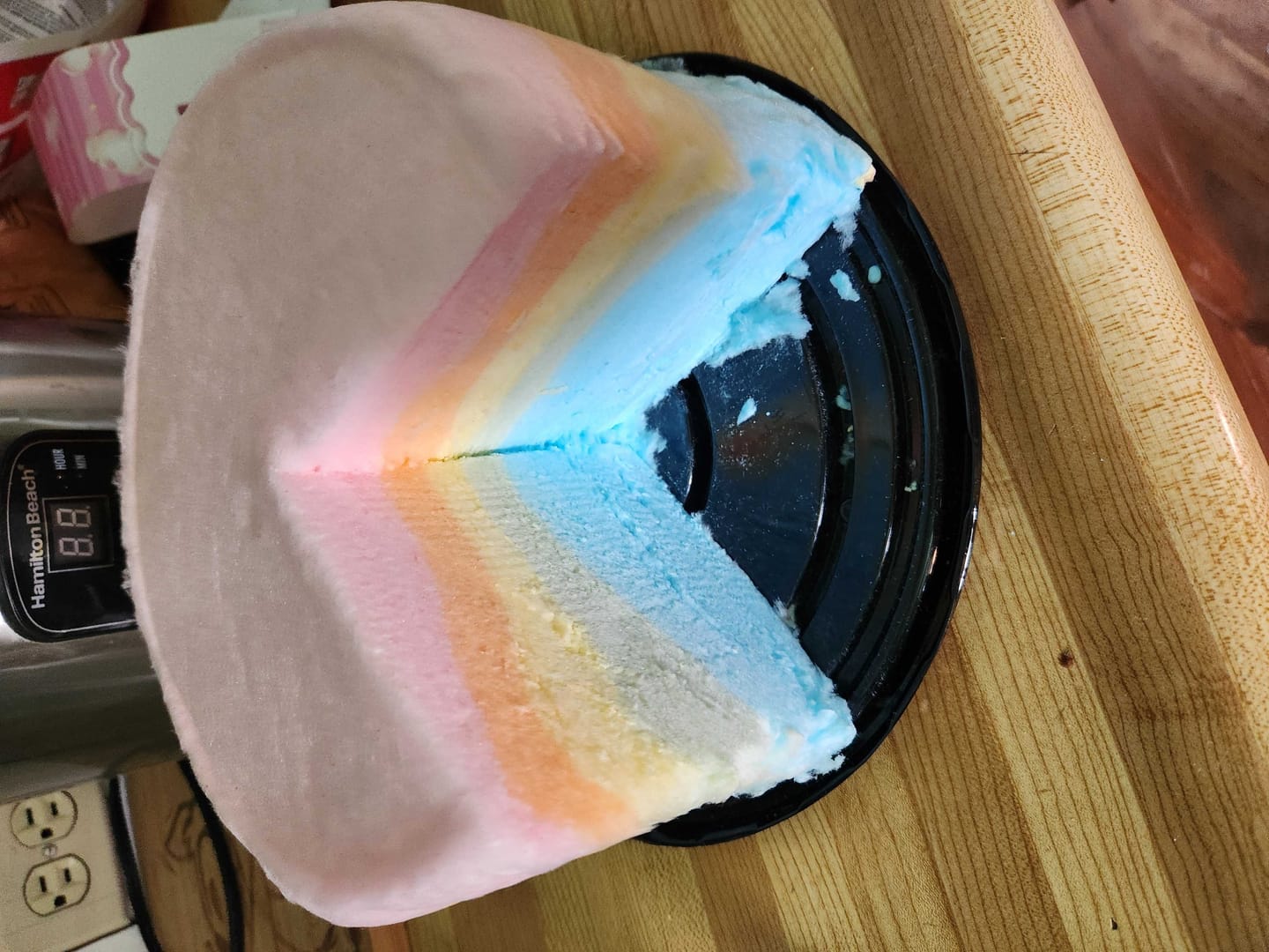 Customer photo review of Rainbow Cloud Cake
