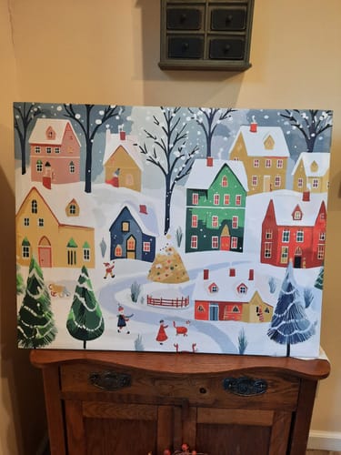 Customer photo review of Whimsical Winter Village