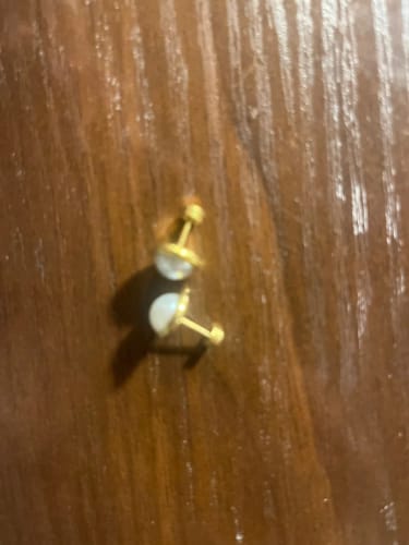 Customer photo review of Pearls Stud Earrings