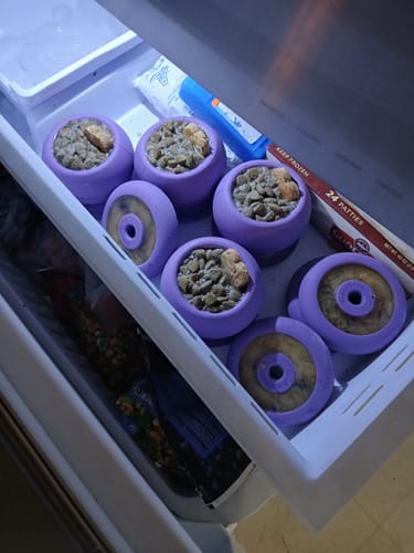 Customer photo review of Freezball - Durable Fillable Dog Chew Bone