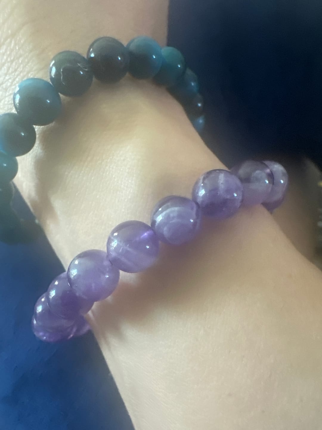 Customer photo review of Amethyst Sensory Bracelet