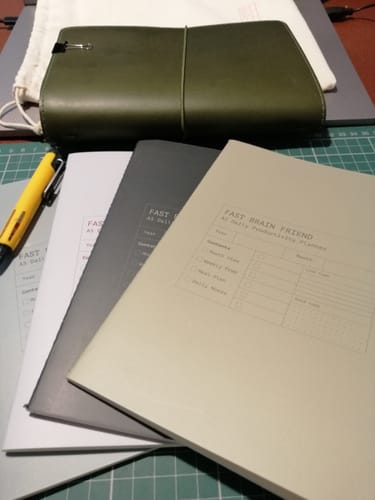 Customer photo review of Fast Brain Daily Productivity Planners - Quarterly Set