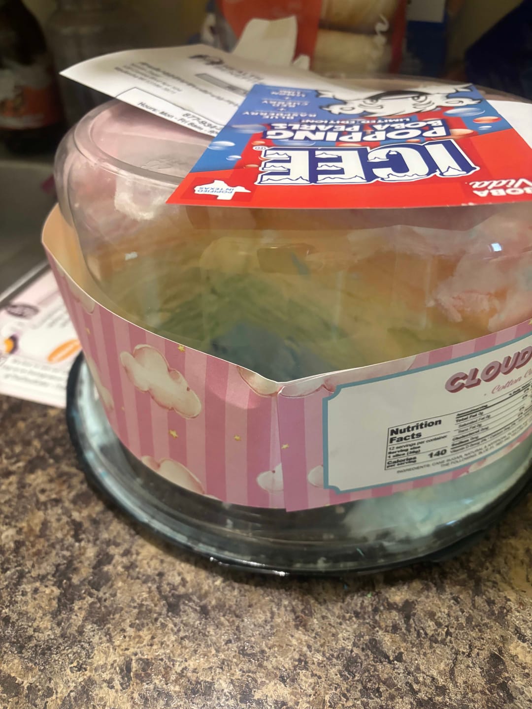 Customer photo review of Rainbow Cloud Cake