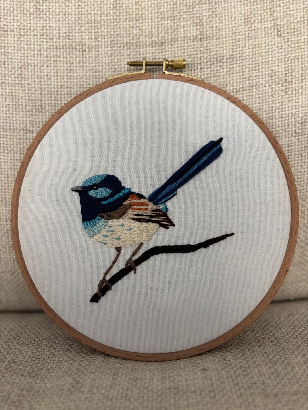 Customer photo review of Blue Wren Embroidery Kit