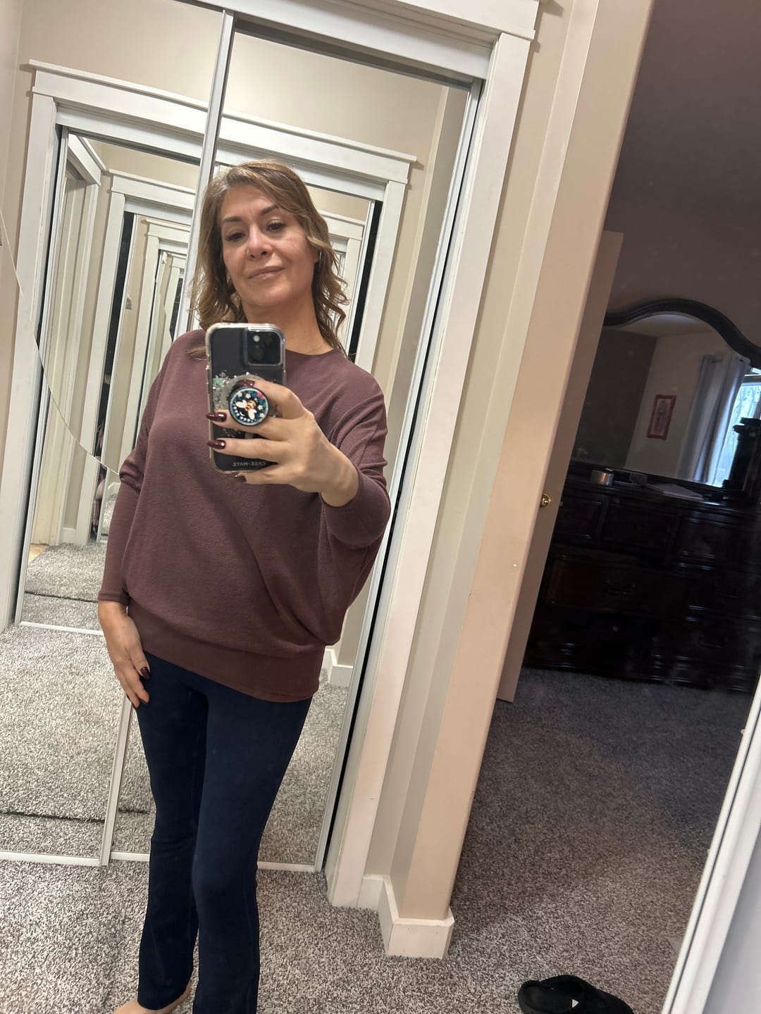 Customer photo review of Jolie All Day Slouch Top (Raisin)