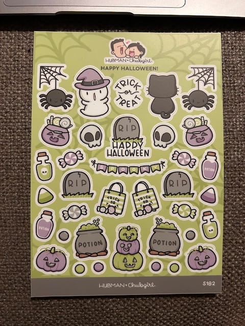 Customer photo review of Happy Halloween! Sticker Sheet