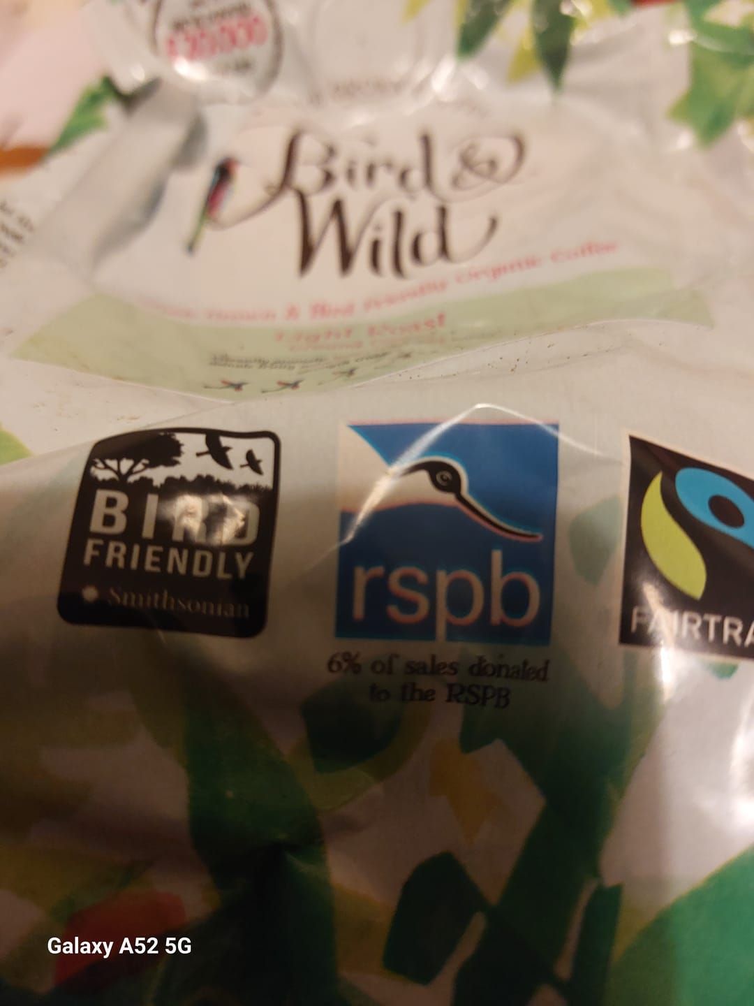 Customer photo review of Light Roast Fairtrade Organic Beans & Ground - 200g, 1kg
