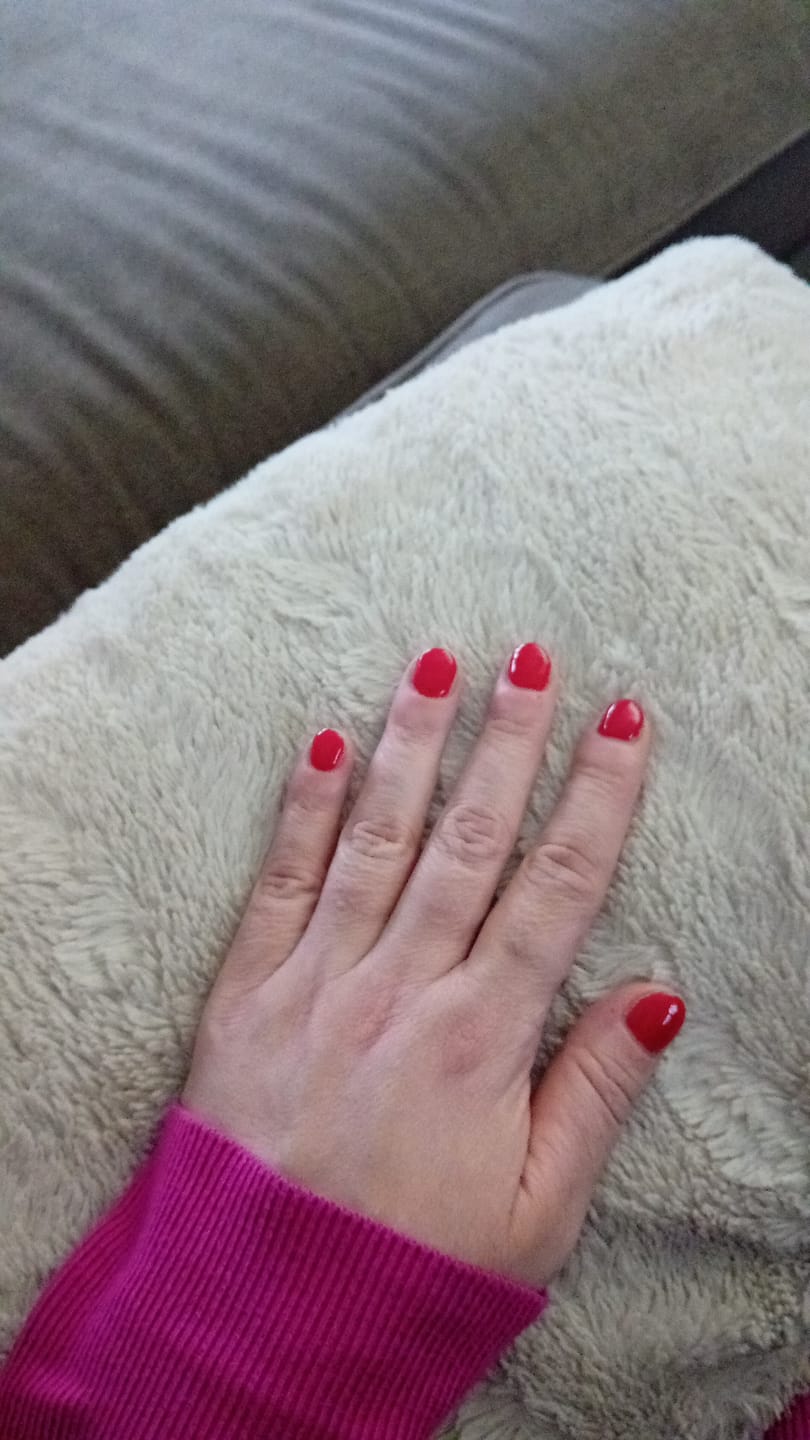 Customer photo review of Christmas Red Dipping Powder