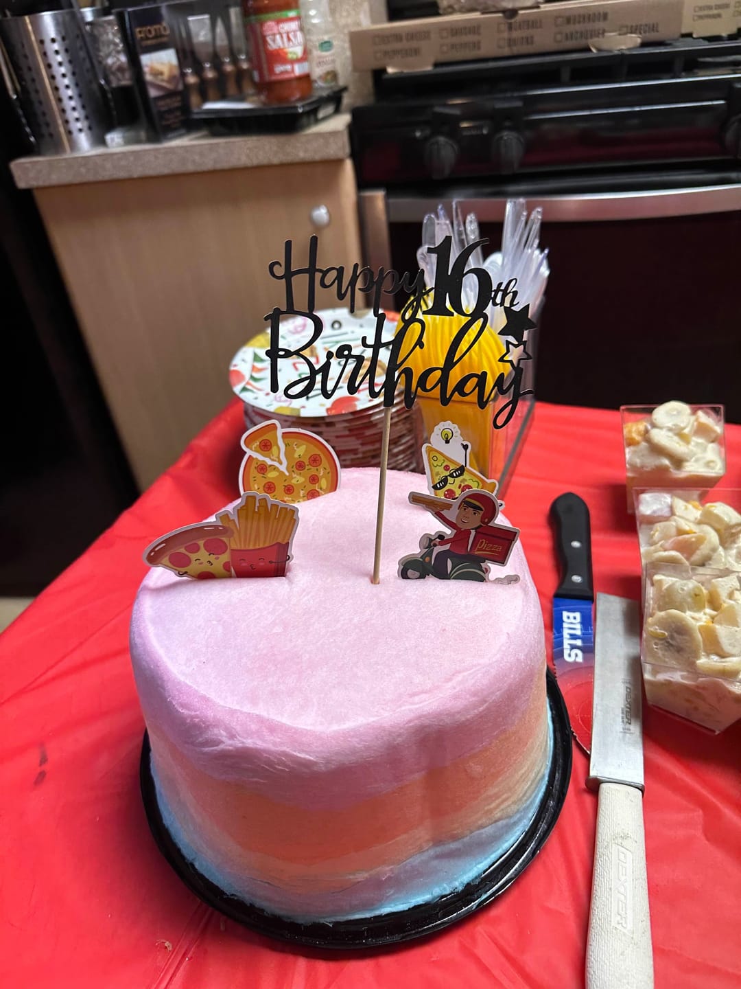 Customer photo review of Rainbow Cloud Cake