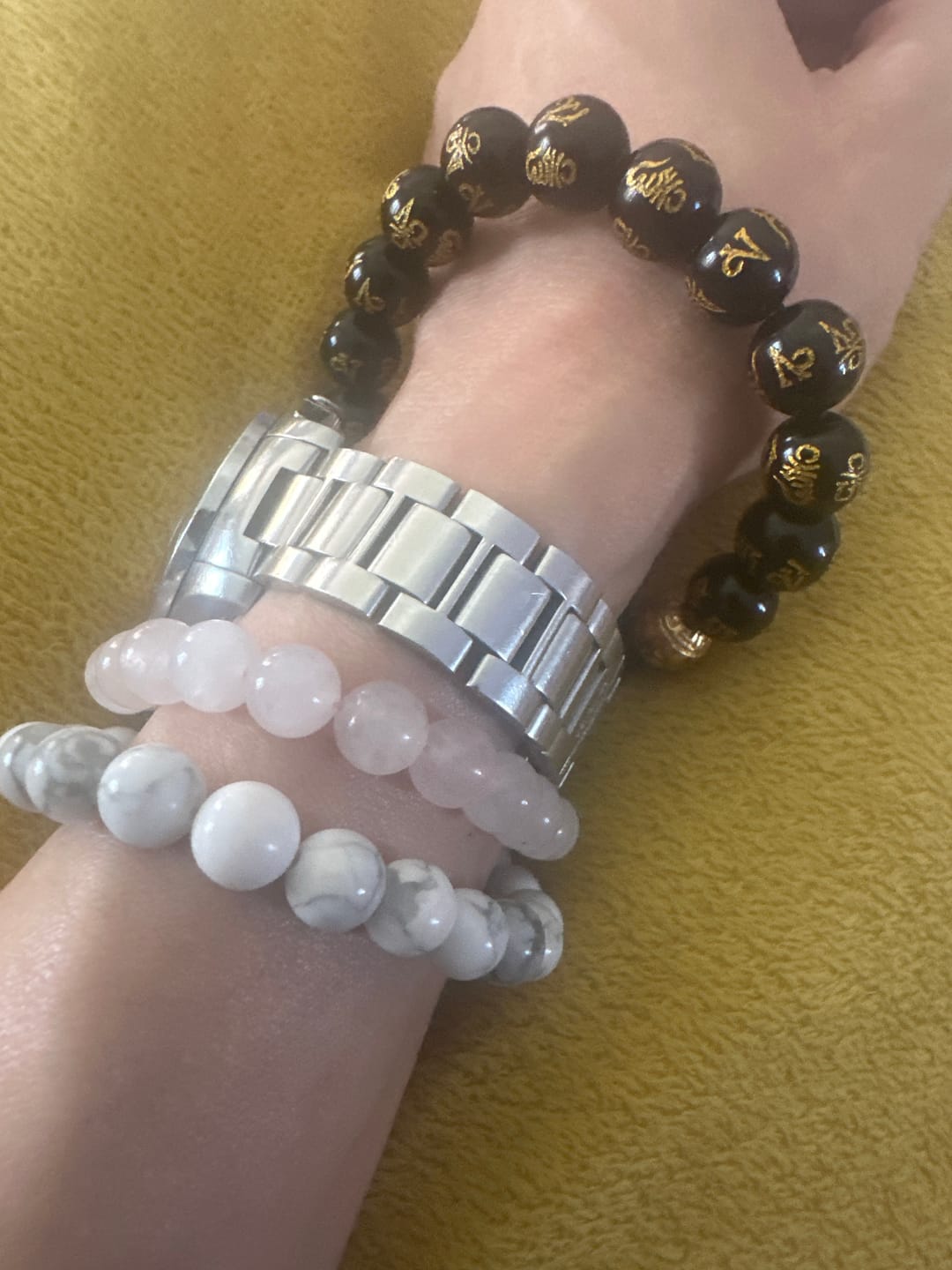 Customer photo review of Rose Quartz Self-Love Bracelet
