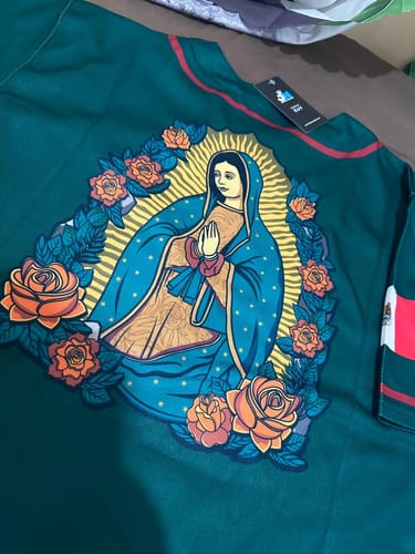 Customer photo review of Mexico Guadalupe Baseball Jersey