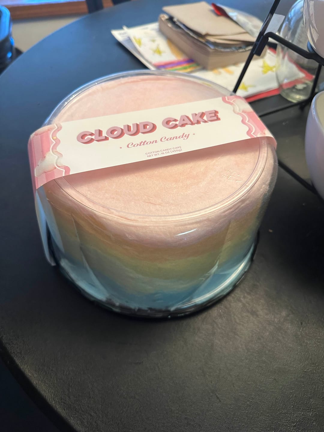 Customer photo review of Rainbow Cloud Cake