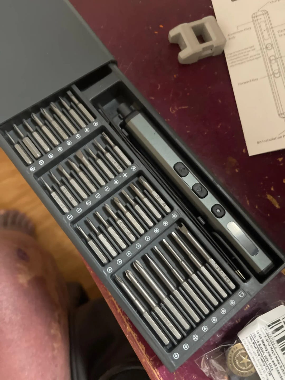 Customer photo review of Stainless Steel Precision Screwdriver Set With Torque Settings — Silver | KIMLUD