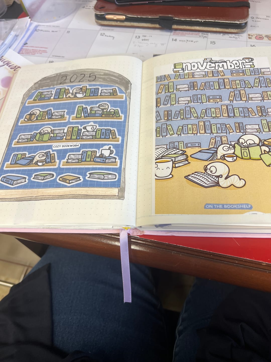 Customer photo review of On the Bookshelf Sticker Sheet