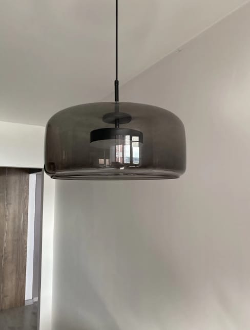 Customer photo review of Suspension LED en verre teinté et fumé