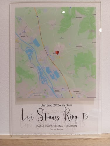 Kundenbewertung mit Foto zu "Unser Ereignis" - Personalisierte Acryltafel