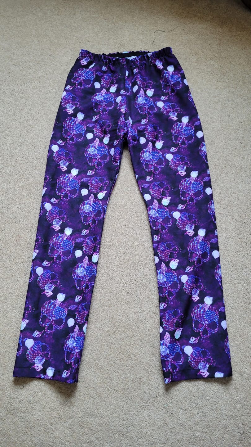 Customer photo review of Digital Skeletons Polyester Suiting Fabric