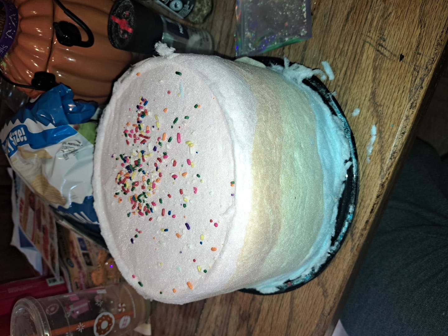 Customer photo review of Rainbow Cloud Cake