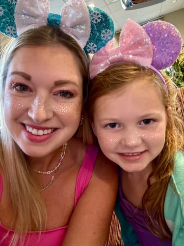 Customer photo review of Silver Glitter Freckles Makeup Patches