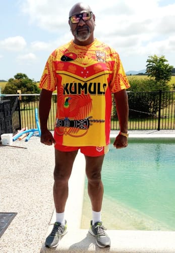 Customer photo review of Papua New Guinea Rugby T Shirt PNG Kumuls Bird Of Paradise Yellow LT14