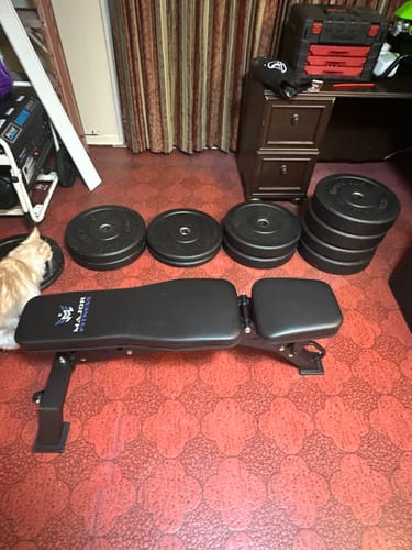 Customer photo review of URA-MAX COLORED Bumper Plate Sets