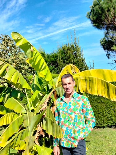 Customer photo review of Chemise à manches longues imprimé floraux homme