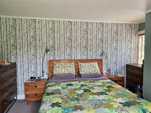 Customer photo review of Birch Trees Wallpaper