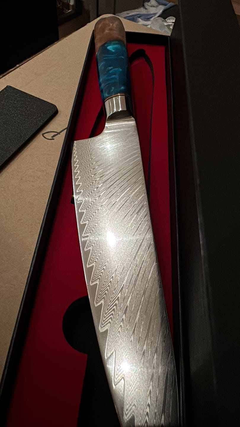 Customer photo review of Damast Chef Messer
