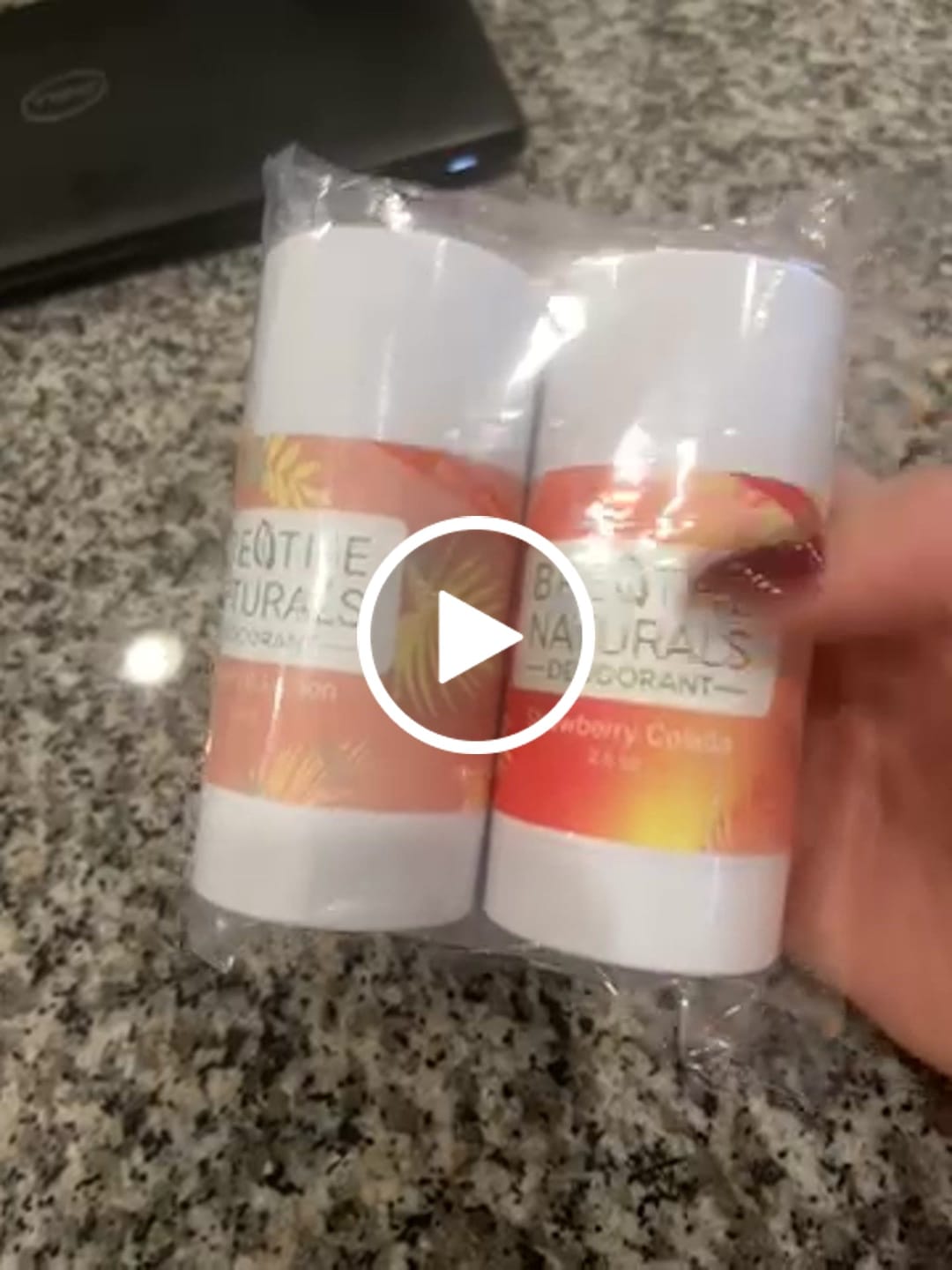 Customer video review of Strawberry Colada Deodorant