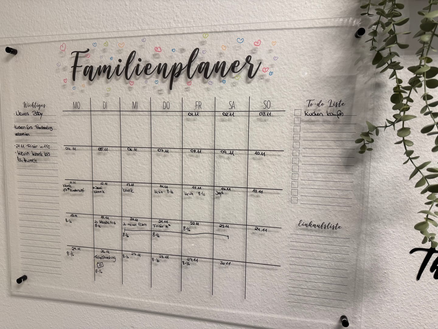 Customer photo review of 4-Namen Familienplaner