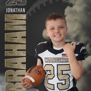Customer photo review of Custom Sports Banner - Sports Legends Football