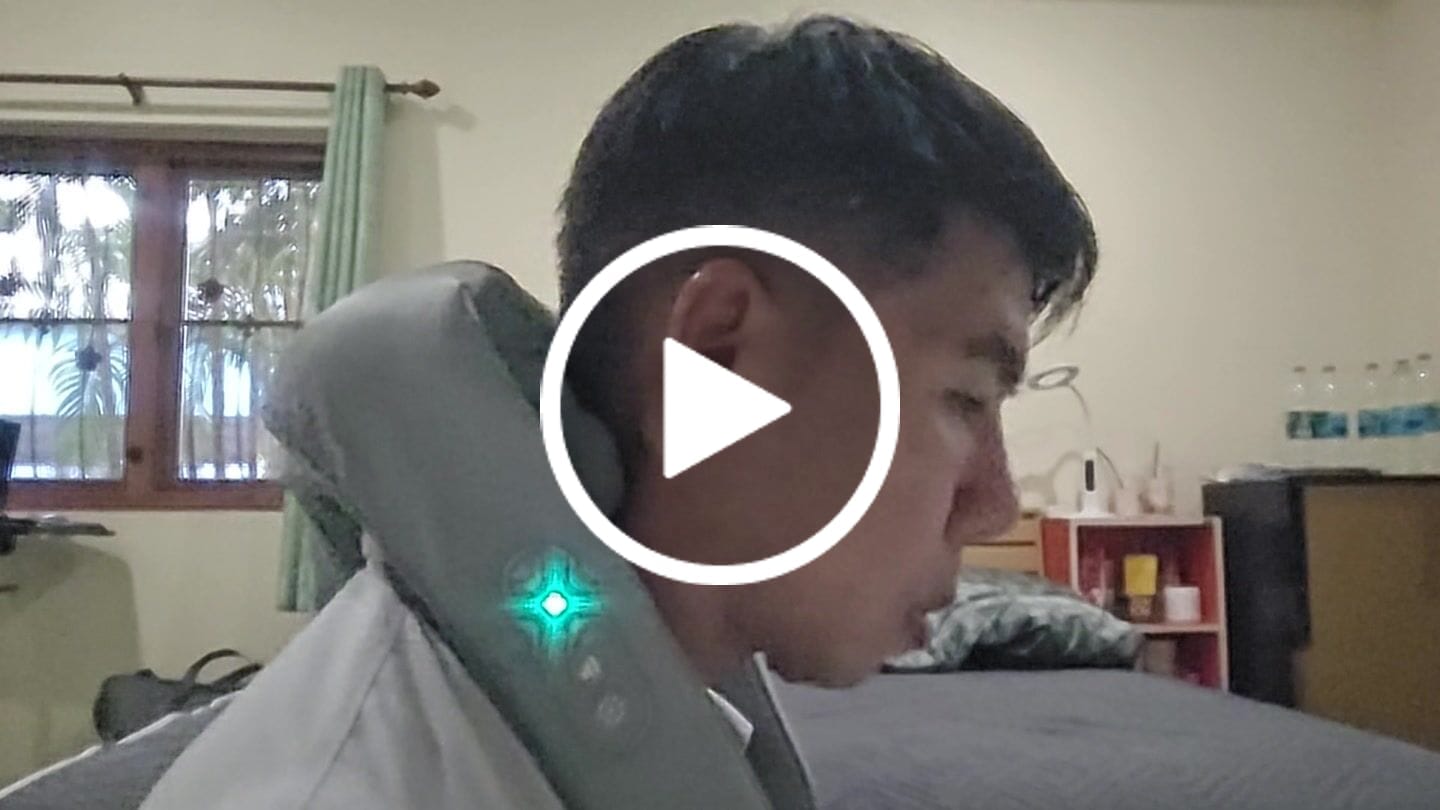 Customer video review of เครื่องนวดคอ บ่า ไหล่ ไฟฟ้าอัจฉริยะ | FULI Neck and Shoulder Massager