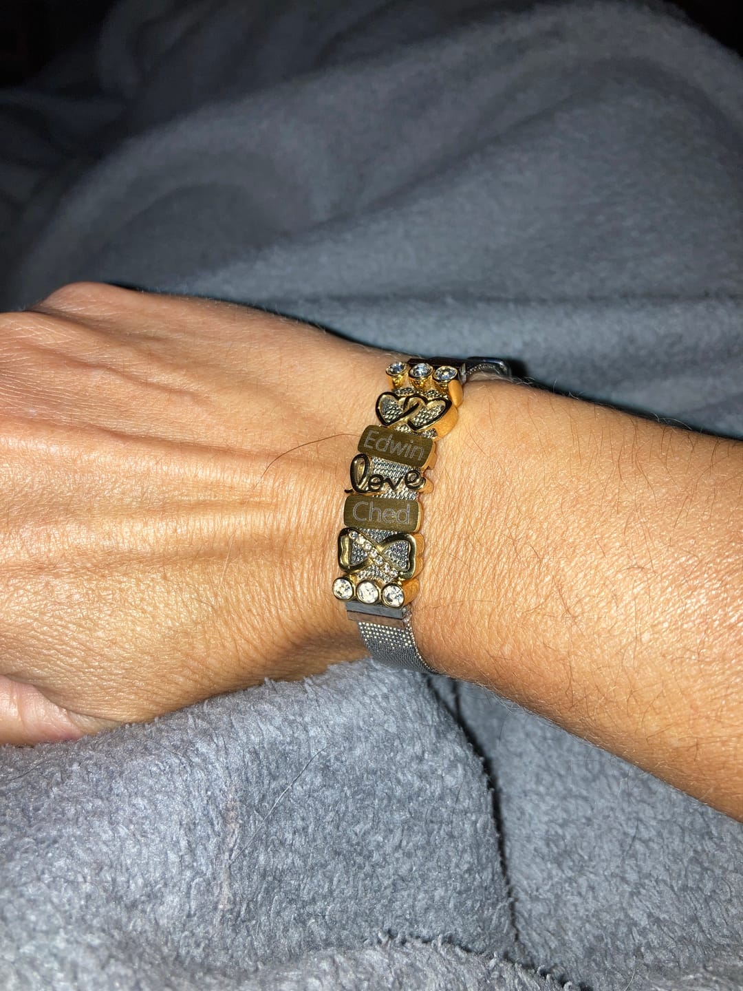Customer photo review of Mesh bracelet silver/rosé gold