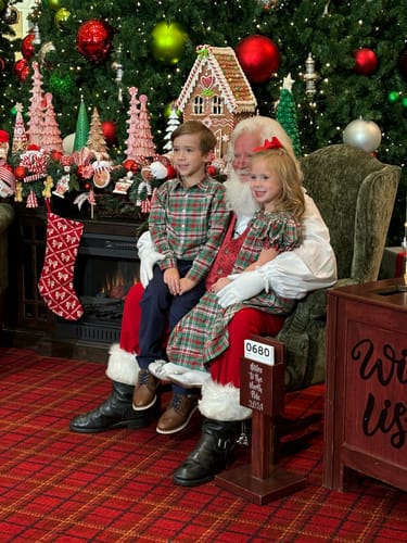 Customer photo review of Merry & Bright Plaid Smocked Dress
