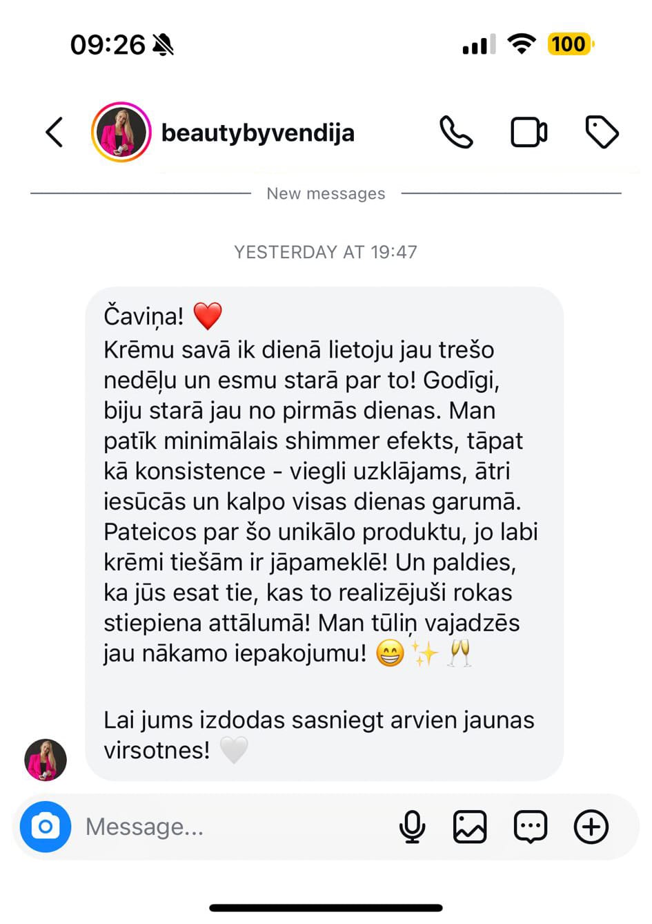 Customer photo review of Let's Glow Cream 50ml