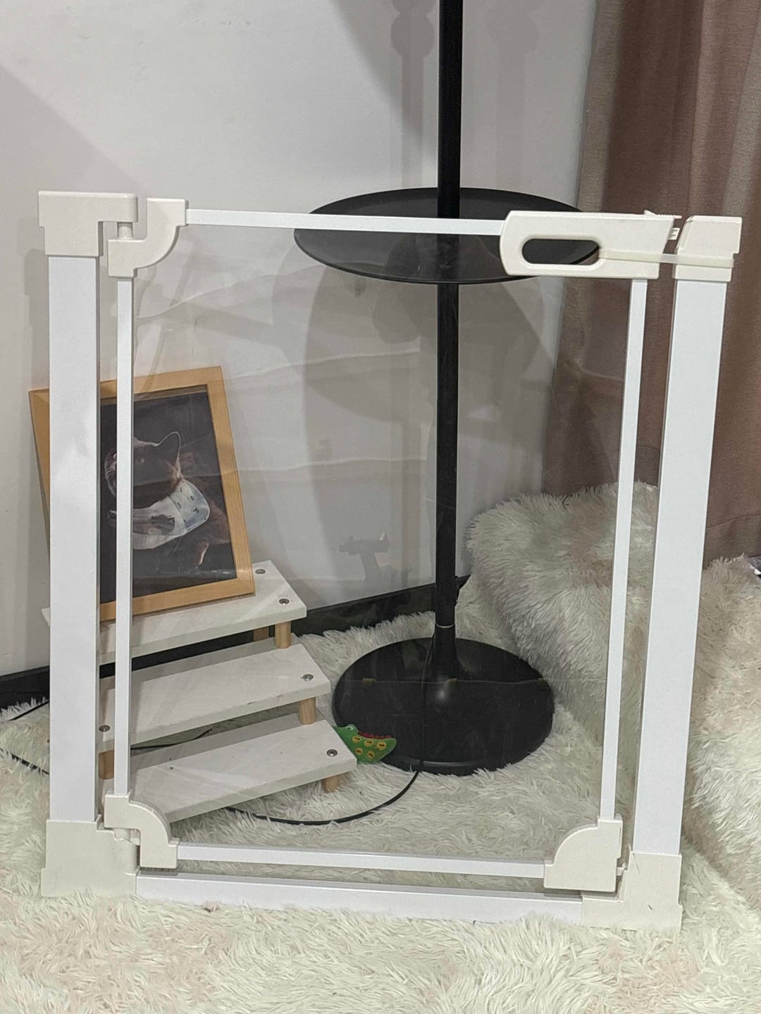 Customer photo review of FairyBaby 30" Tall Crystal Designer Pressure Mounted Dog Gate