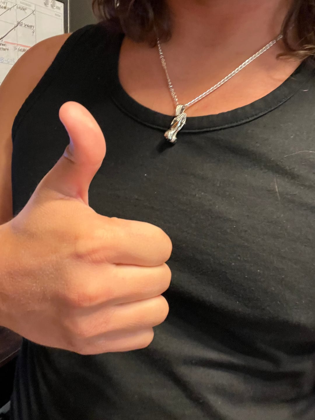 Customer photo review of 3MM STERLING SILVER MARINER CHAIN