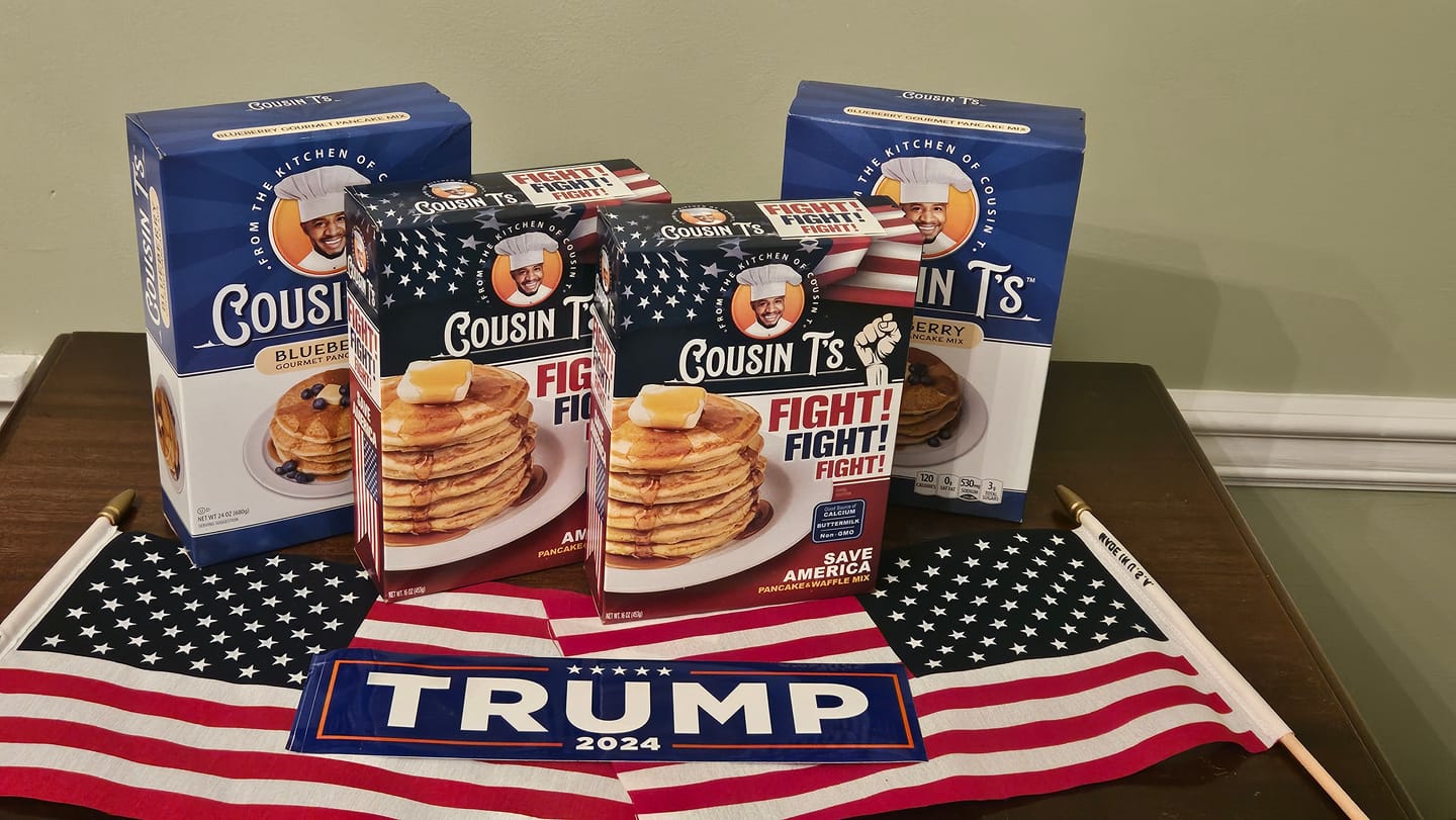 Customer photo review of Cousin T's Gourmet Blueberry Pancake Mix