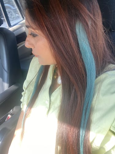 Customer photo review of Ombré Blue Streaks