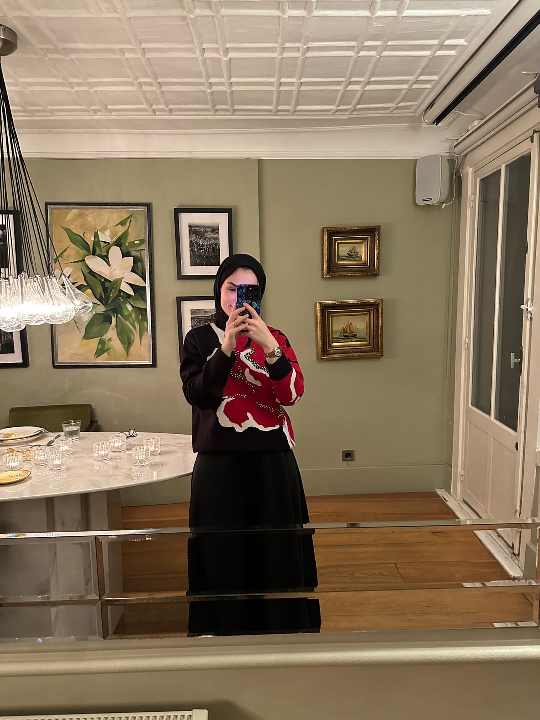 Customer photo review of ÇİÇEK DESENLİ KAZAK