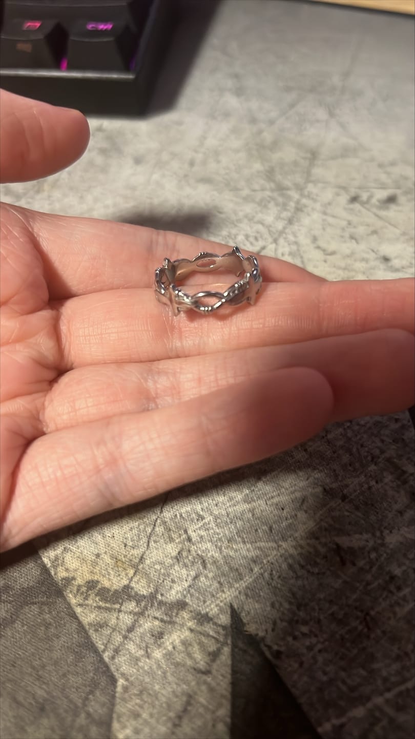 Customer photo review of BARBED WIRE RING
