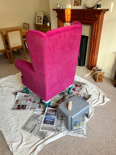 Customer photo review of Fabric Paint -- Raspberry