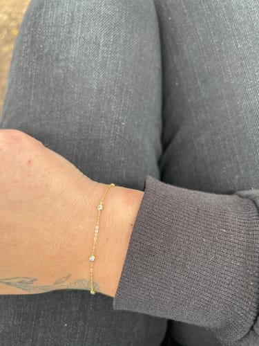 Customer photo review of Cubic Zirconia Bracelet in 9ct Yellow Gold