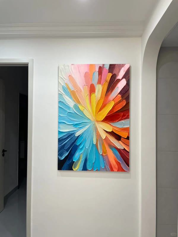 Customer photo review of Colorful Abstract Textured Painting Canvas #AT005