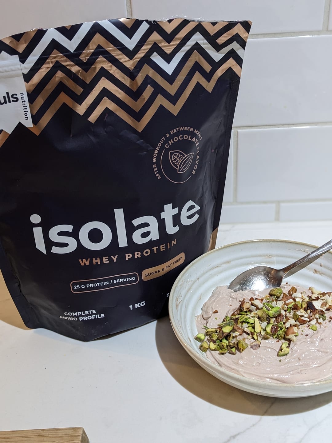 Customer photo review of WHEY ISOLATE Chocolate 1 kg