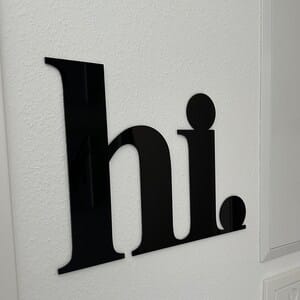 Customer photo review of 3D Schriftzug „hi"