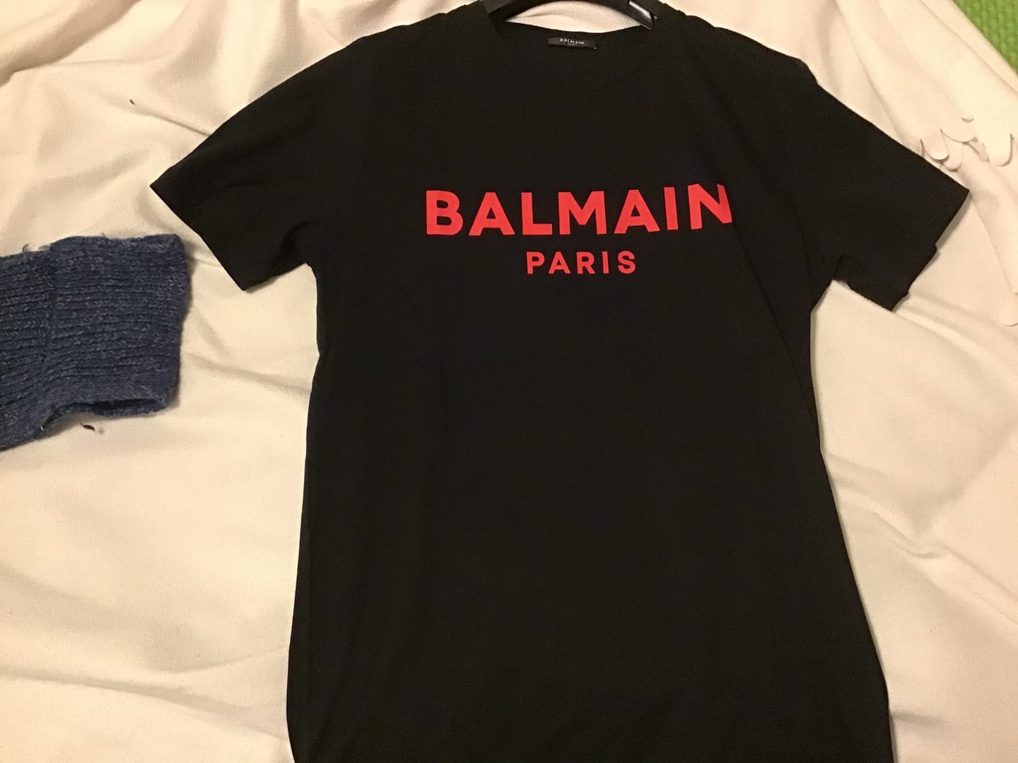 Customer photo review of T-shirt BALMAIN large fit stampa logo nera