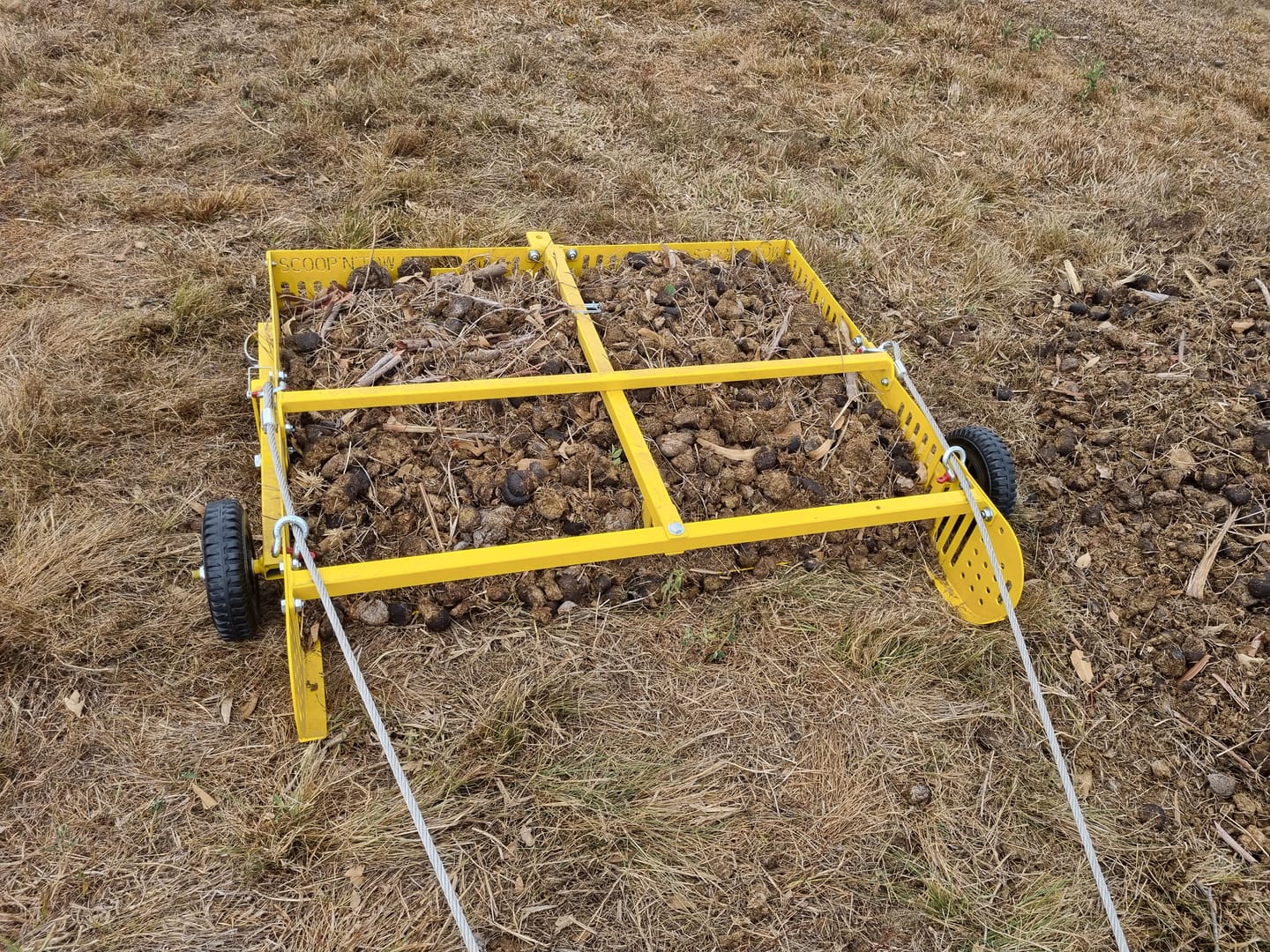 Customer photo review of Scoop'N'Tow Manure Scooper / Paddock Field Cleaner + Trailer